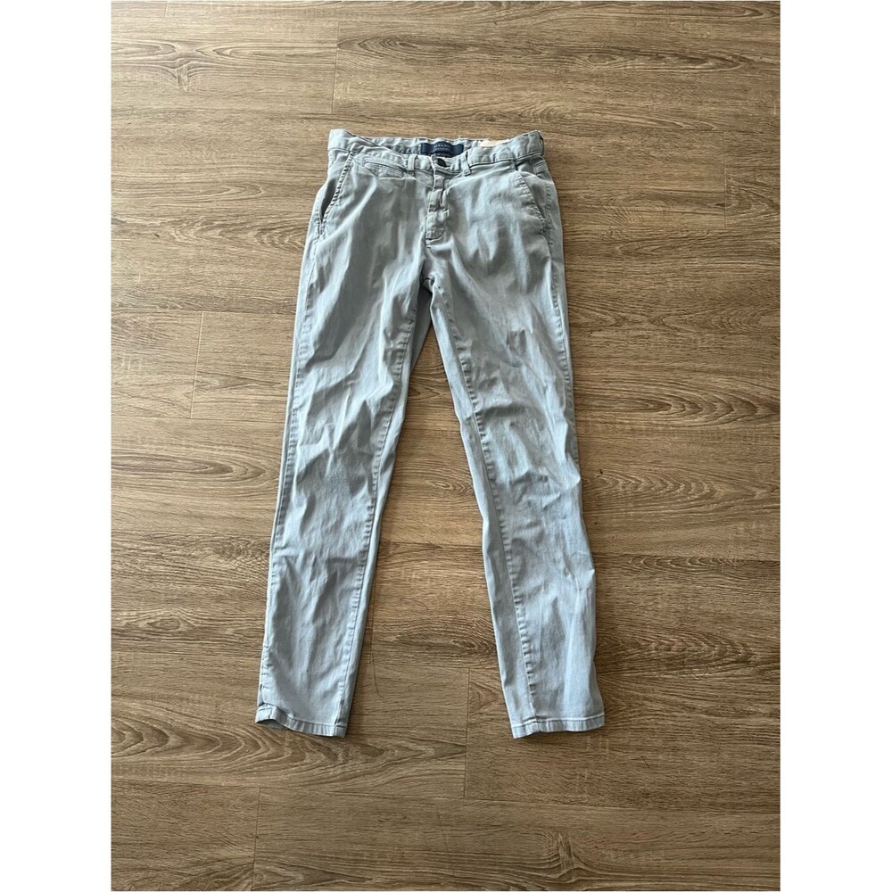 Zara Man Chino Pants Mens 29 Light Gray Slim Stretch Basic Collection Mid Rise